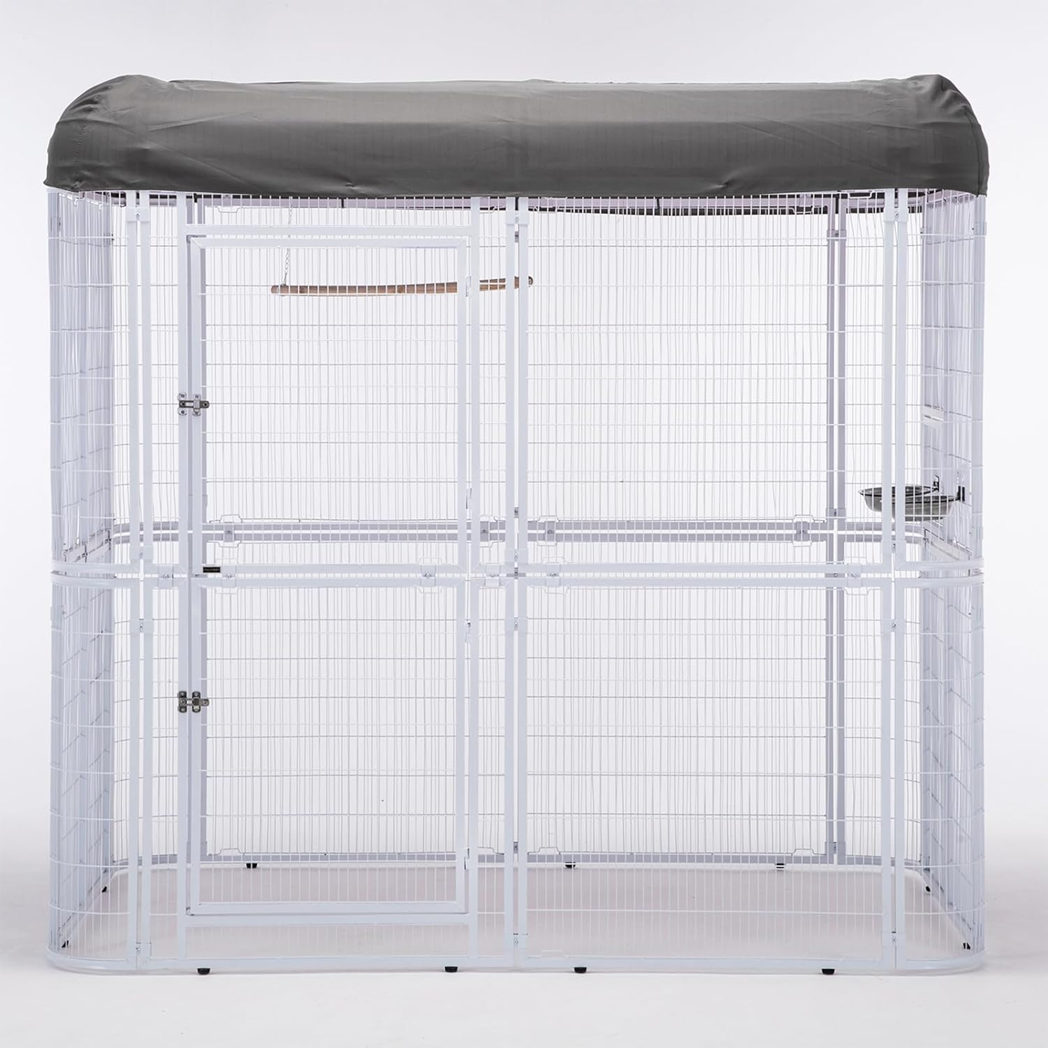 Universal Bird Cage Cover Breathable & Machine Washable Fabric Bird Cage Accessories Grey Tarp 102 x 76 Inches