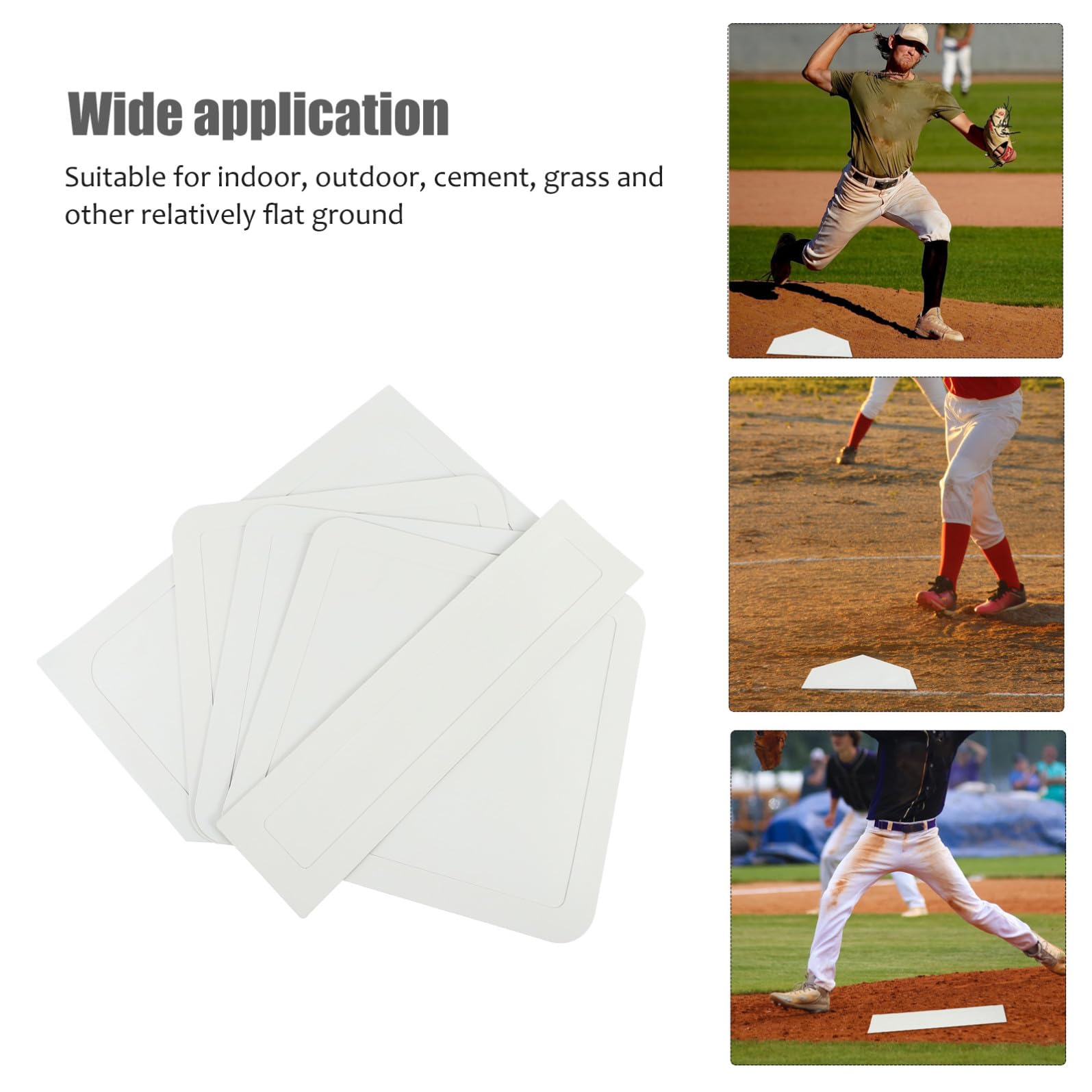 Toddmomy Set 5 Pièces de Plaques en Caoutchouc Imperméables Plaque de Lanceur, Équipement Terrain Baseball Portable et Résistant pour Entraînement et Match