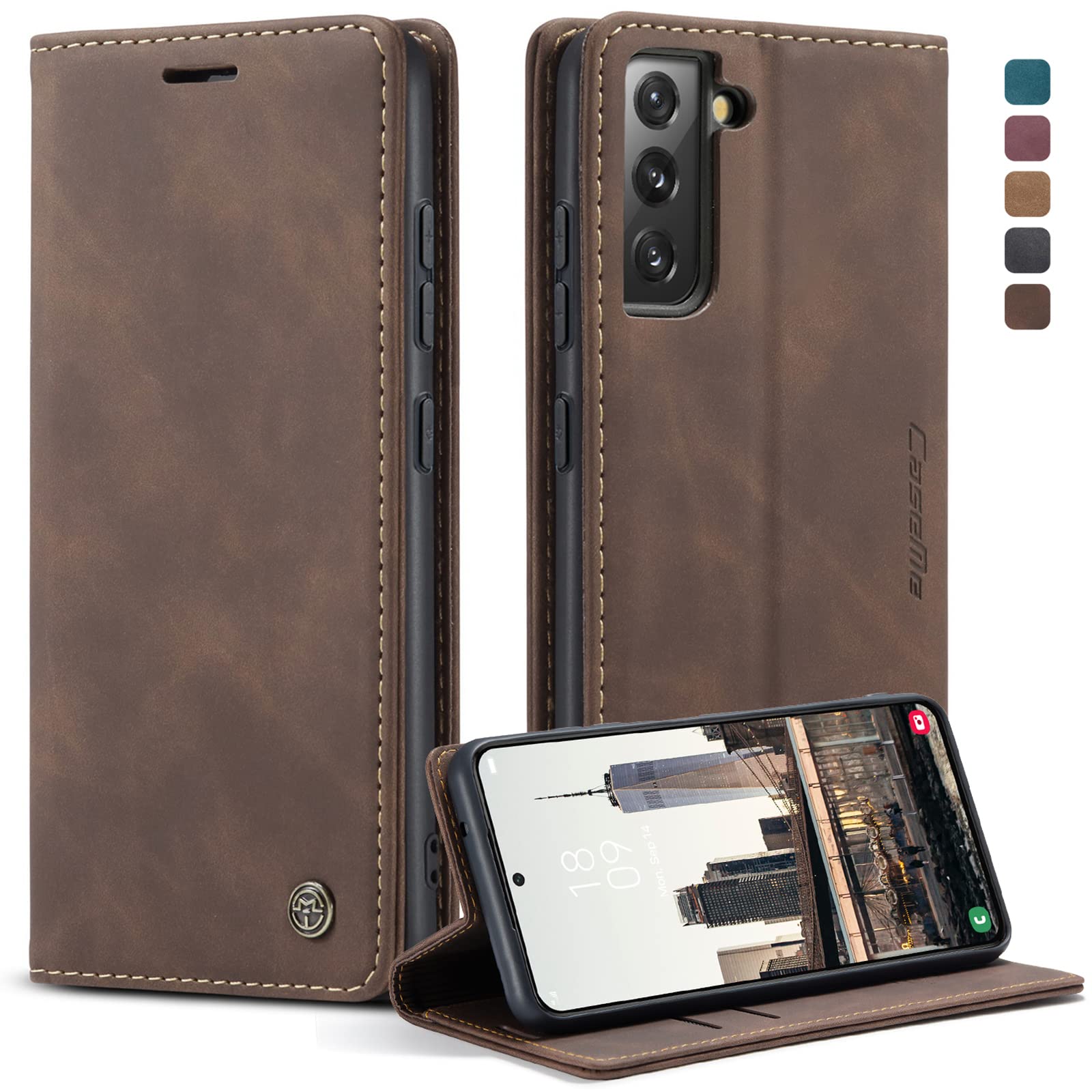 owlhold Handyhülle für iPhone klapphülle Premium hülle Weiches Vintage-Nubukleder Lederhülle