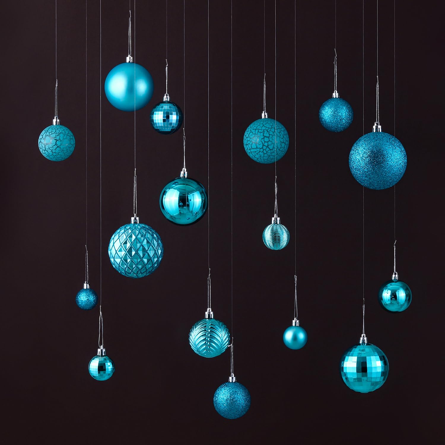 LANGXUN 36pcs Acido Blu Decorazioni Albero di Natale Palline, Bolas De Navidad, 2024 Decorazione di Natale, Indoor Outdoor Infrangibile Ornamenti di Natale, Xmars Party Wedding Suppiles