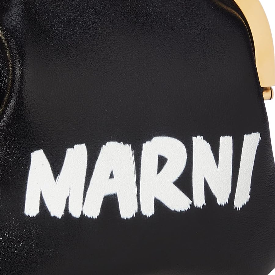 MARNI正規品/送料関税込み Symbol Logo Cross Bag Marni LOGO POUCHES PFMO0047 Women's Shoulder Bag, Black +