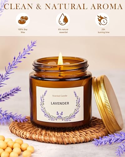 Miniatura 4 de Juego de velas perfumadas de regalo para mujeres, paquete de 10 velas de cera de soja de larga duración, velas de aromaterapia para el hogar, regalo