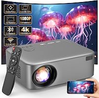 FRESHDEW Natív 1080P WiFi Projektor Bluetooth 5.2 Kapcsolattal - Elektromos Fókusz, 26000L LCD Házimozi Vetítő iOS/Android Kompatibilitással 1