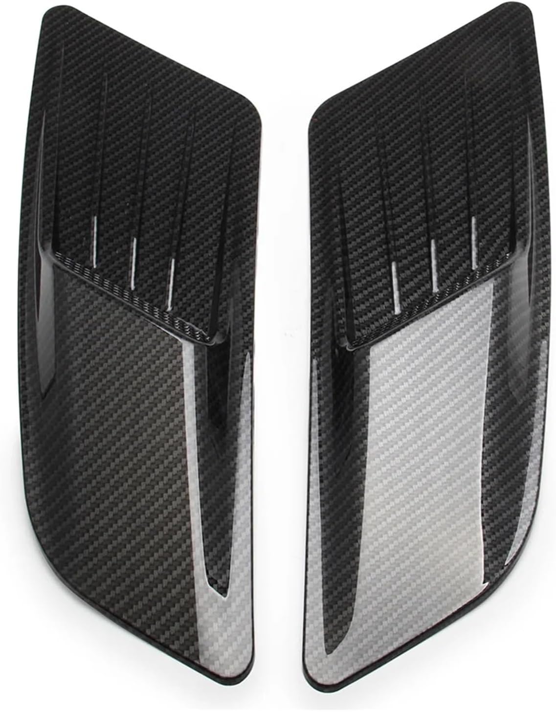 Bonnet Vents Fit for Mustang 2015-2022 Front Hood Air Intake Scoop Bonnet Vent Panel Trim Bumper Support Strut Hood Air Intake Cover(Carbon Fiber)