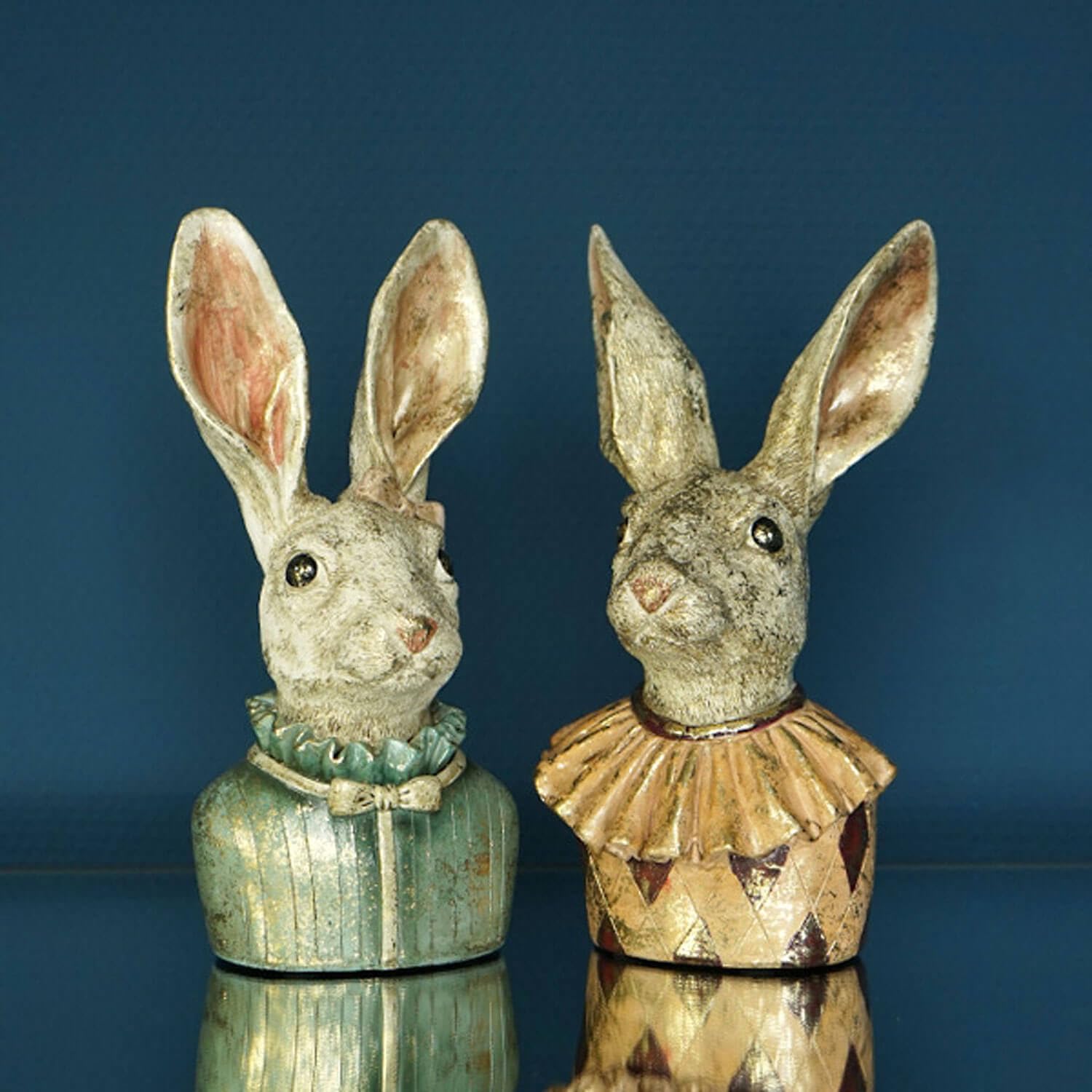 Osterhasen 16 Cm Groß Holz Deko Hasen Farbig Bemalt Osterhase Deko 3 Motive