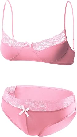 SEAUR Crossdressing Underwear, Lace Bra, T-back, Mens Bra, Underwear, Sleepwear, Cross-dressing, Costume, Bikini, Sexy, See-through, Erotic, Top and Bottom Set, Comfortable, Good Fit, Soft, Gift, S
