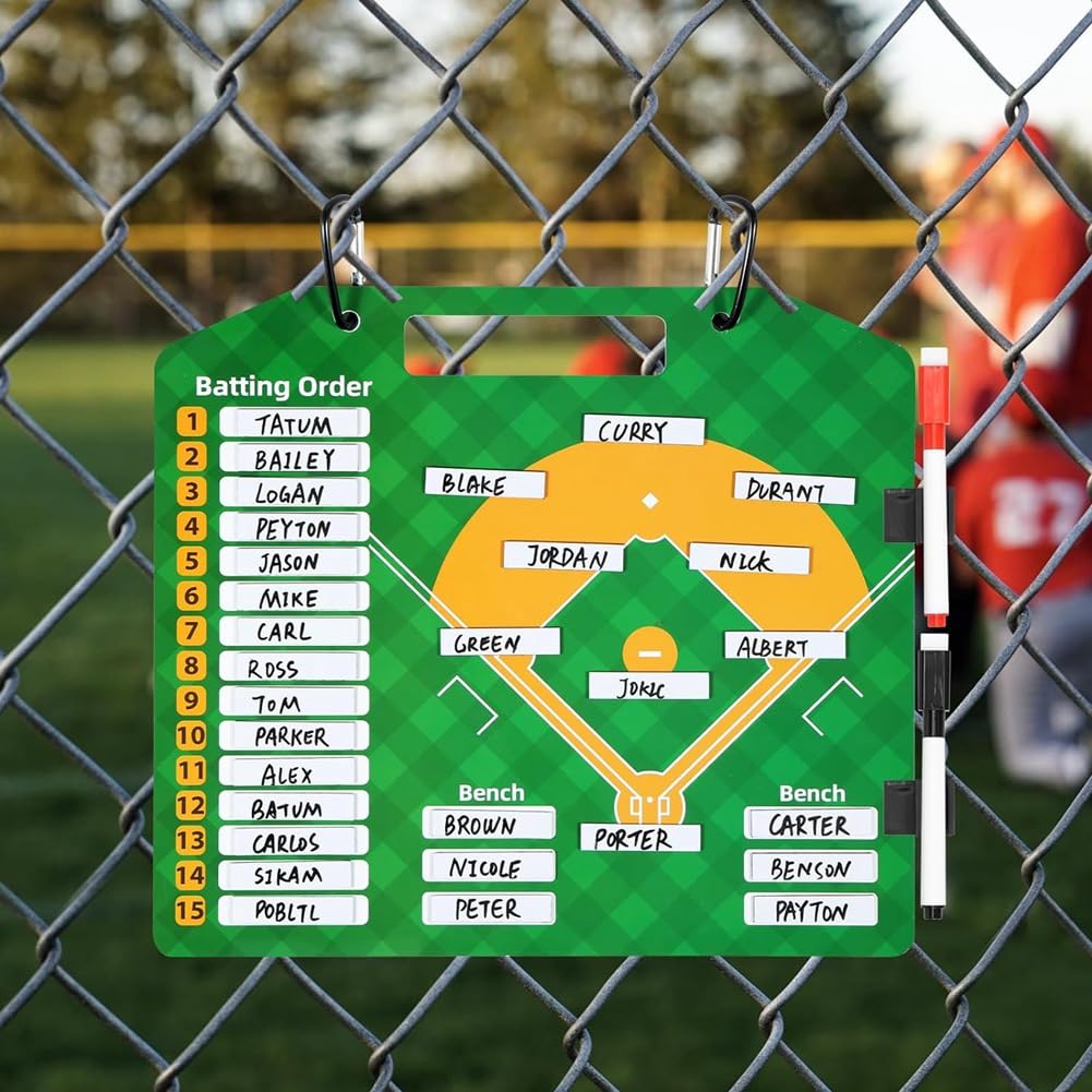 Magnetisches Baseball-Aufstellbrett, trocken abwischbar, wiederverwendbar, Softball-Aufstellbrett für Baseball-Coaching
