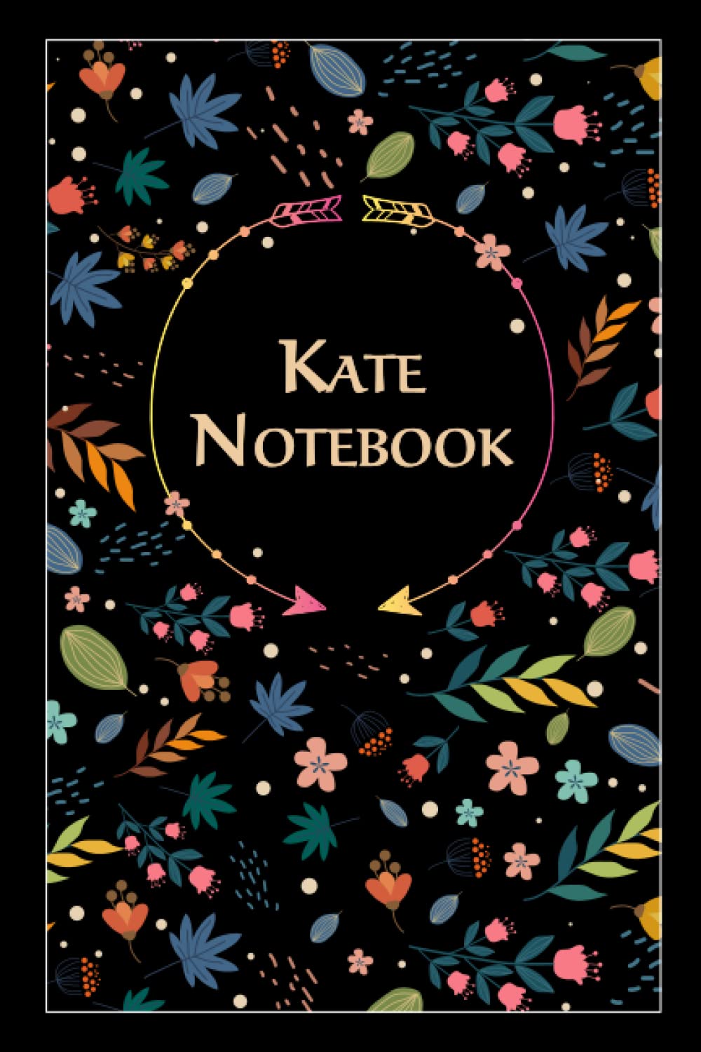 Kate Notebook: Floral Journal Gift for Kate, Birthday Diary, 100 Lined pages with Timeline, 6"x9", Matte Finish