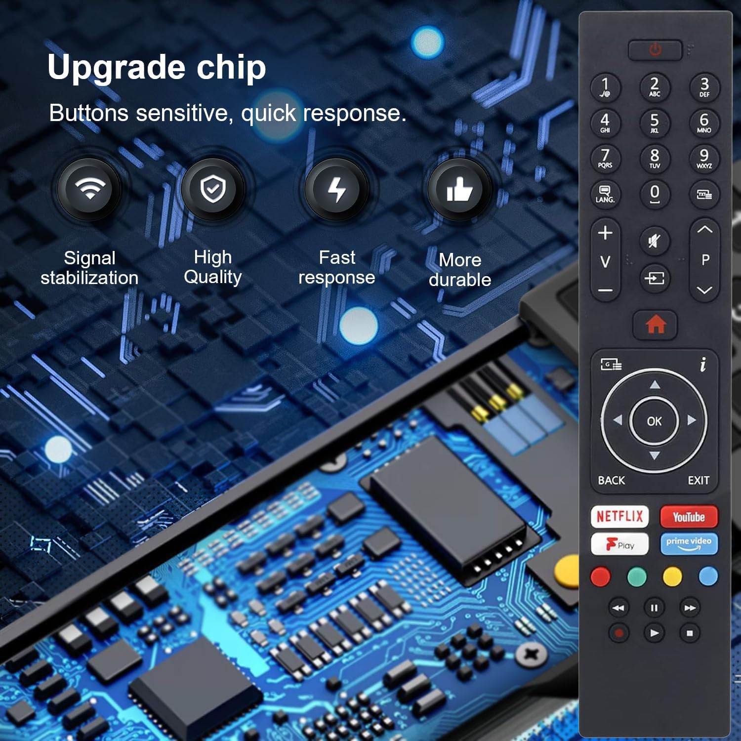 RC43137P Replacement Remote Control Universal for Bush Smart TV DLED32HDS DLED40FHDS DLED49UHDHDRS DLED43UHDHDRS DLED24HDSDVD - Image 2