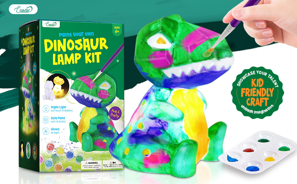 Amazon.co.jp: 描ける 恐竜ランプ 工作キット ダイナソーランプ お