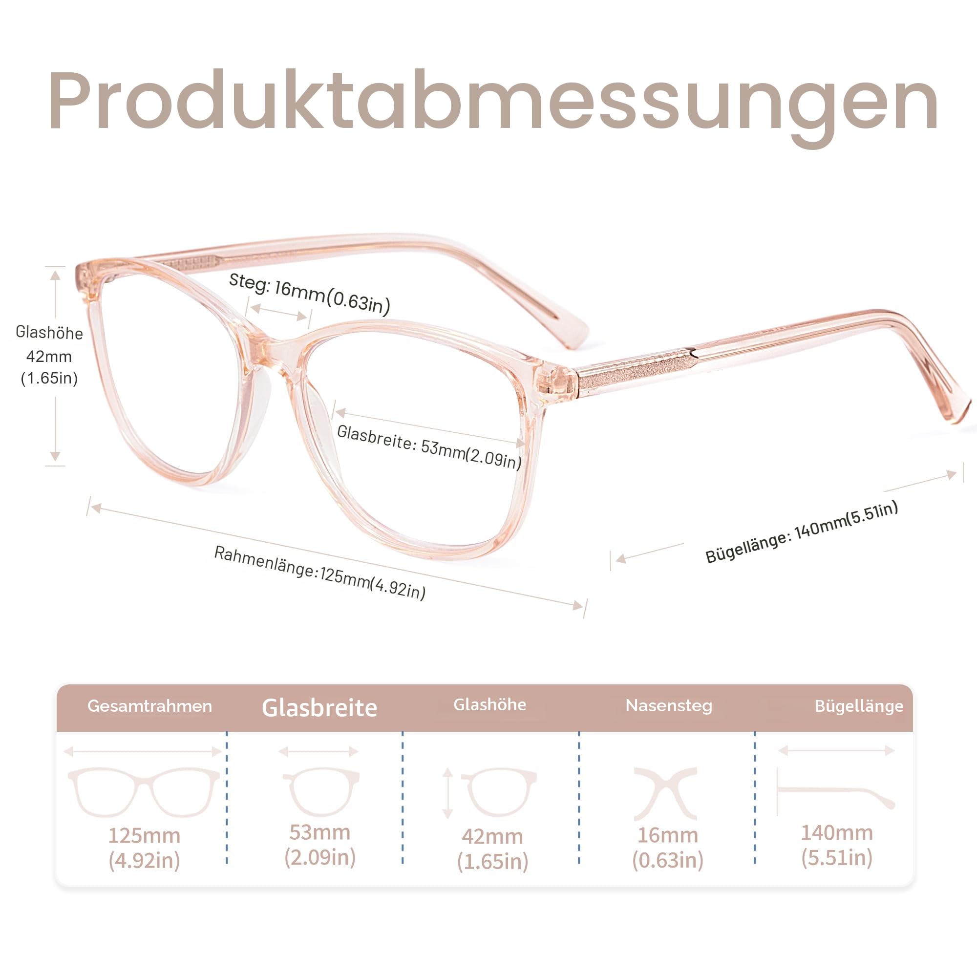 Madison Avenue Quadratische Vintage TR90 Blaulichtblockierende Lesebrille für Damen, Blendschutz/Augenbelastung Computer-Lesebrille, 53-16-140