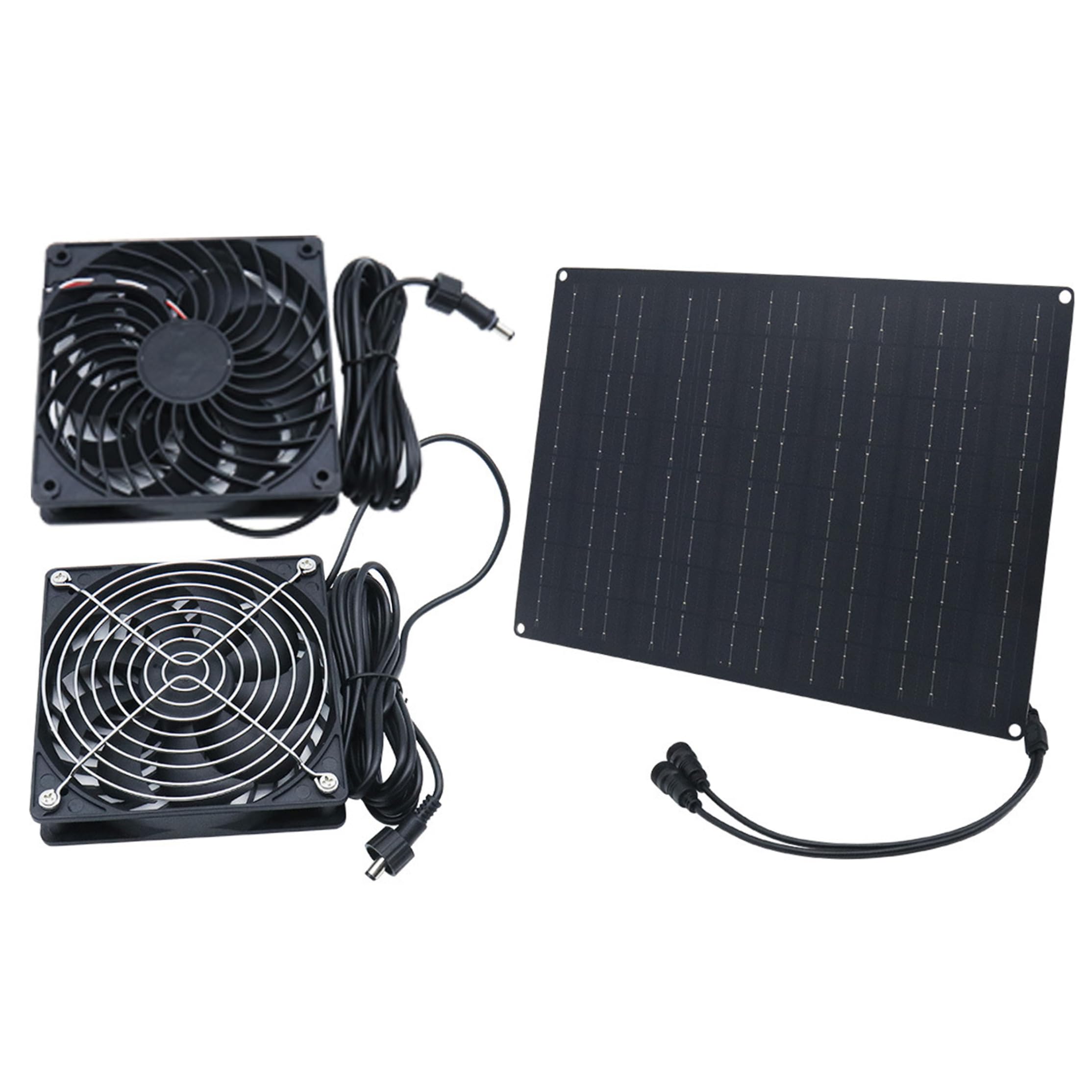 Solar Exhaust Fan, 15W Solar Powered Fan, 22.5% Efficiency Ip66 Waterproof Chicken Coop Fans for Greenhouse & Outdoor Use