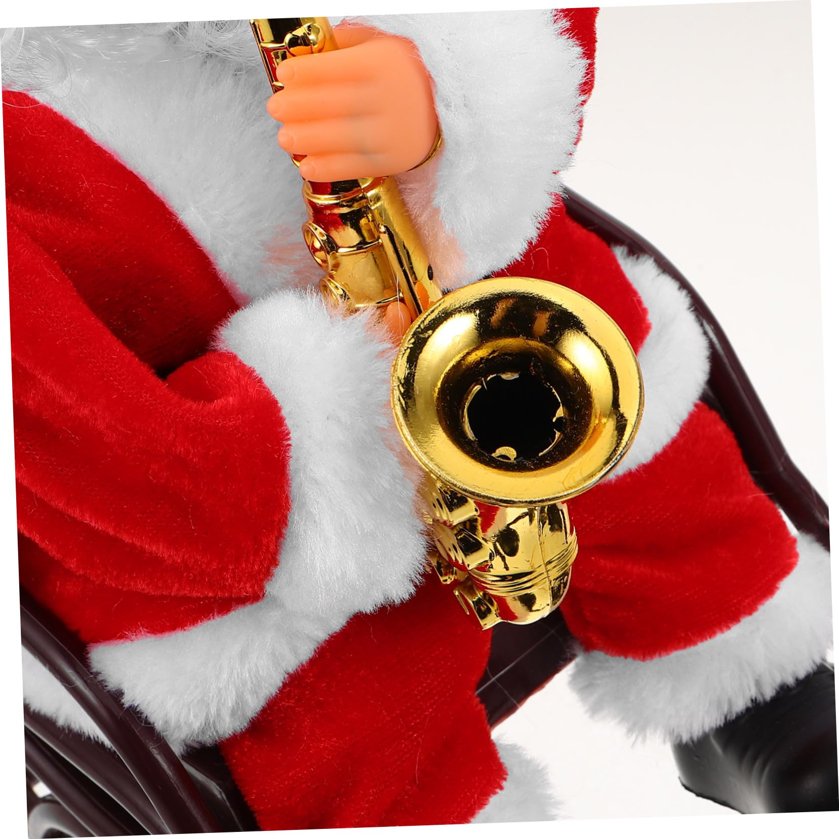 Juguete De Papá Noel Eléctrico Figura De Papá Noel con Instrumento Musical Juguete Navideño Decorativo para Mesa Escenario De Fiesta De Navidad