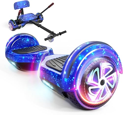 LIEAGLE Hoverboard - Patineta autoequilibrante de 16.5 cm, 6.5 pulgadas, con ruedas Bluetooth, luces LED, para niños y adultos
