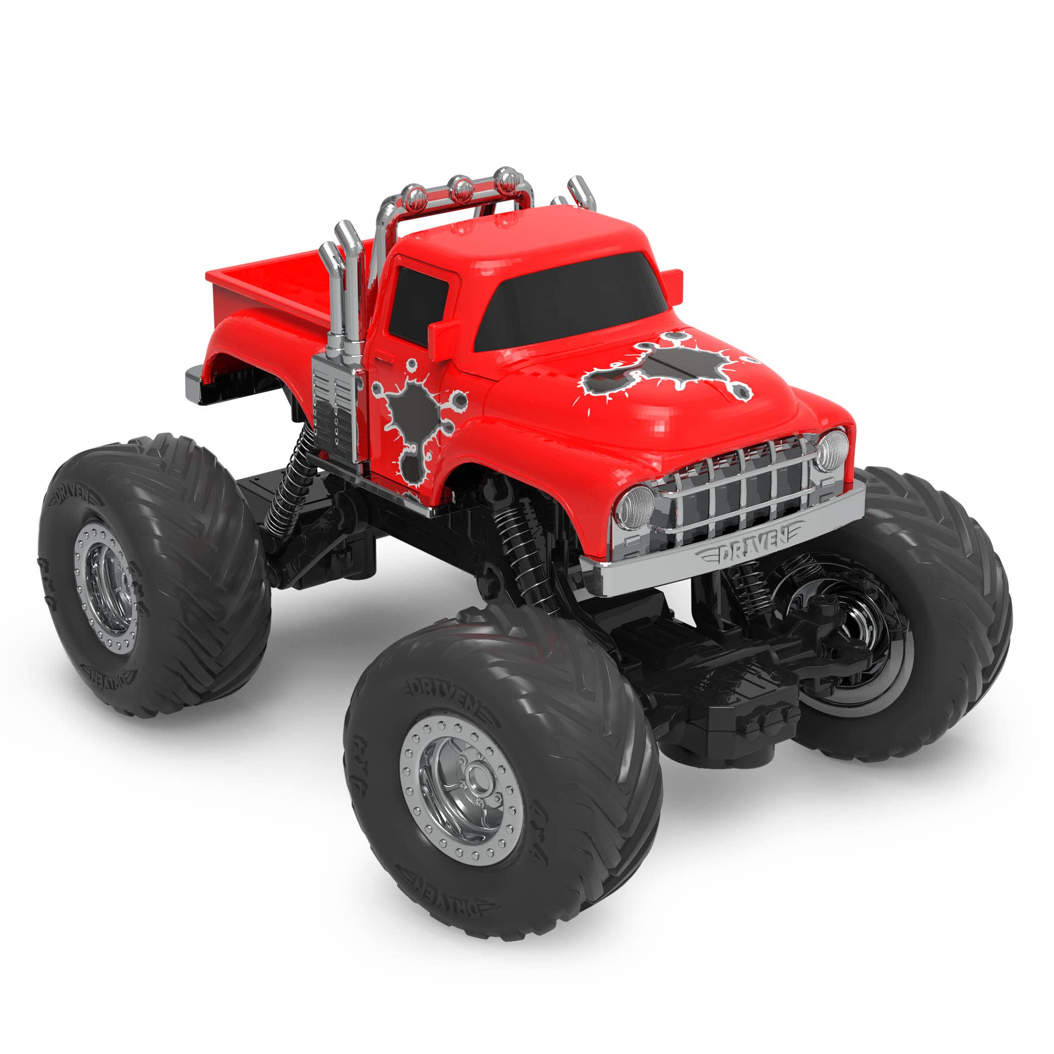 Driven by Battat camion monster radiocomandato Blaze rosso con luci