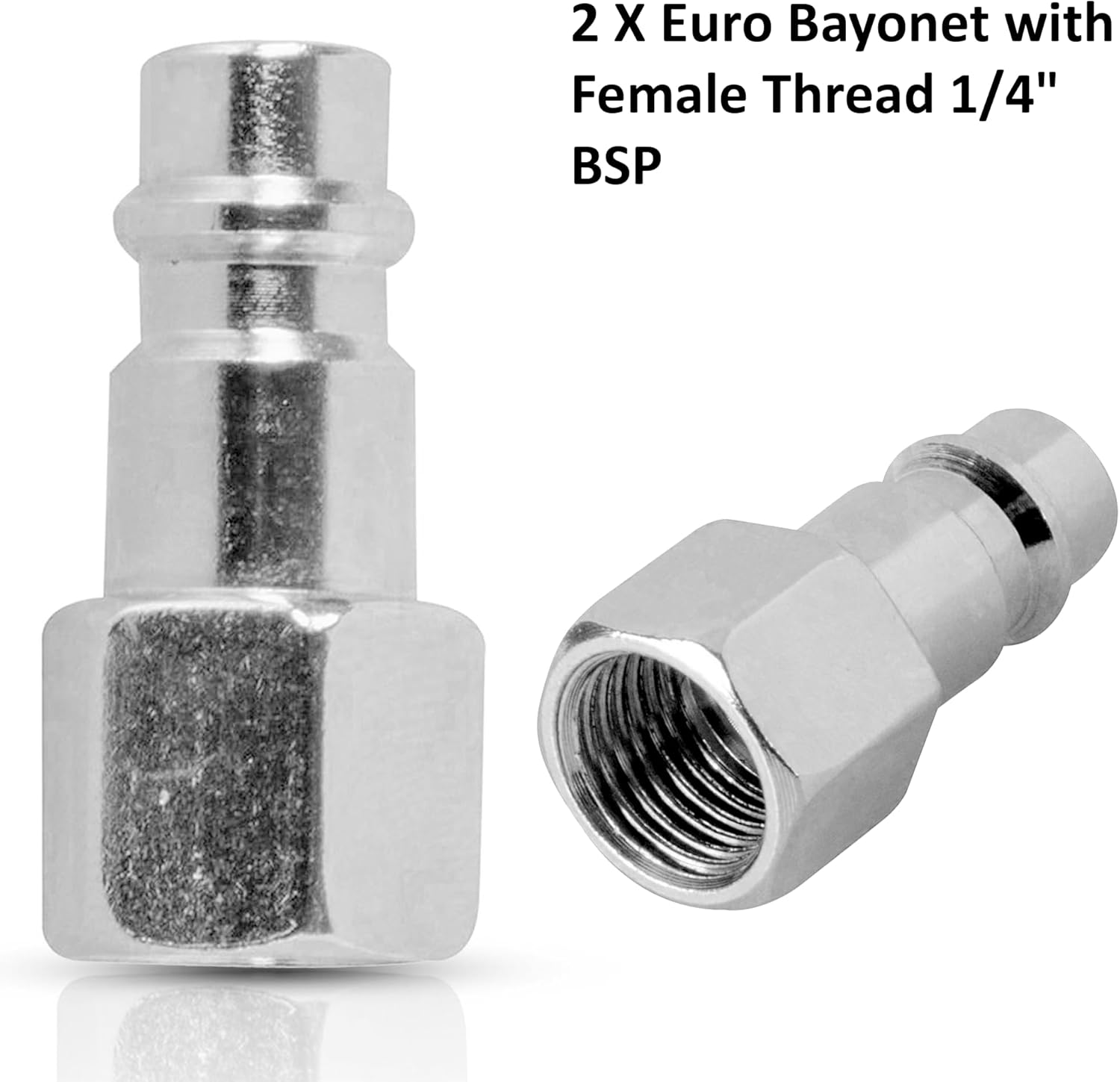 Dapetz 2 Quick Release Euro Female Compressed Air Line Coupler Connector Fitting 1/4" BSP