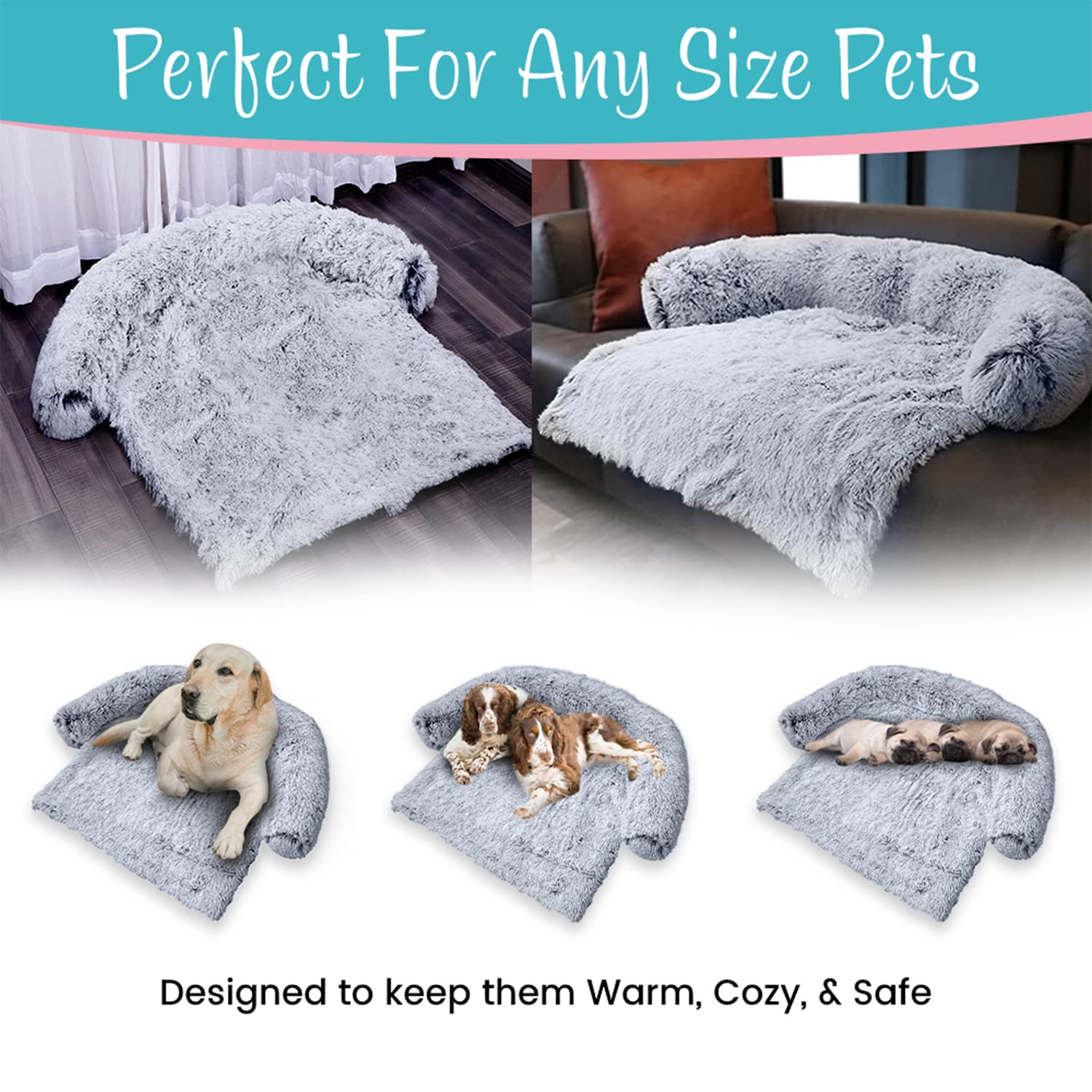 Couch Defender Calming Dog Sofa Bed With Removable Cover, 57 OFF