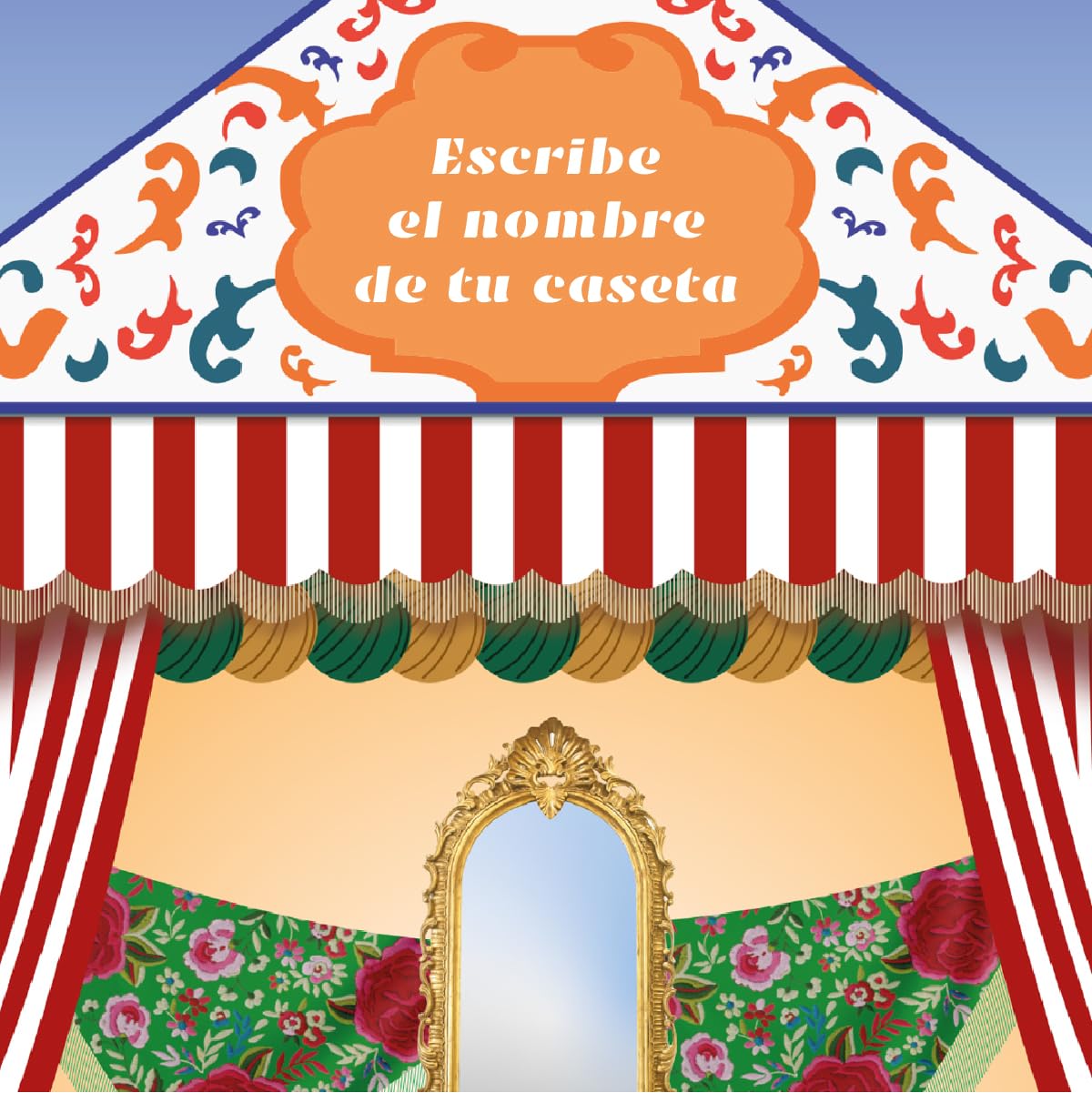 Photocall de casetas de feria. Decoración para espacios comerciales y escapartes. PHOTOCALL PERSONALIZADOS.