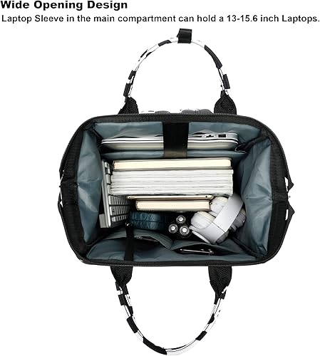 Miniatura 9 de Mochila para computadora portátil para mujer, mochila escolar universitaria de 15.6 pulgadas, mochilas para computadora de trabajo, viajes de