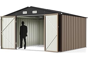 Greesum 10x10 Metal Outdoor Storage Shed - Durable and Secure Solution for Your Storage Needs