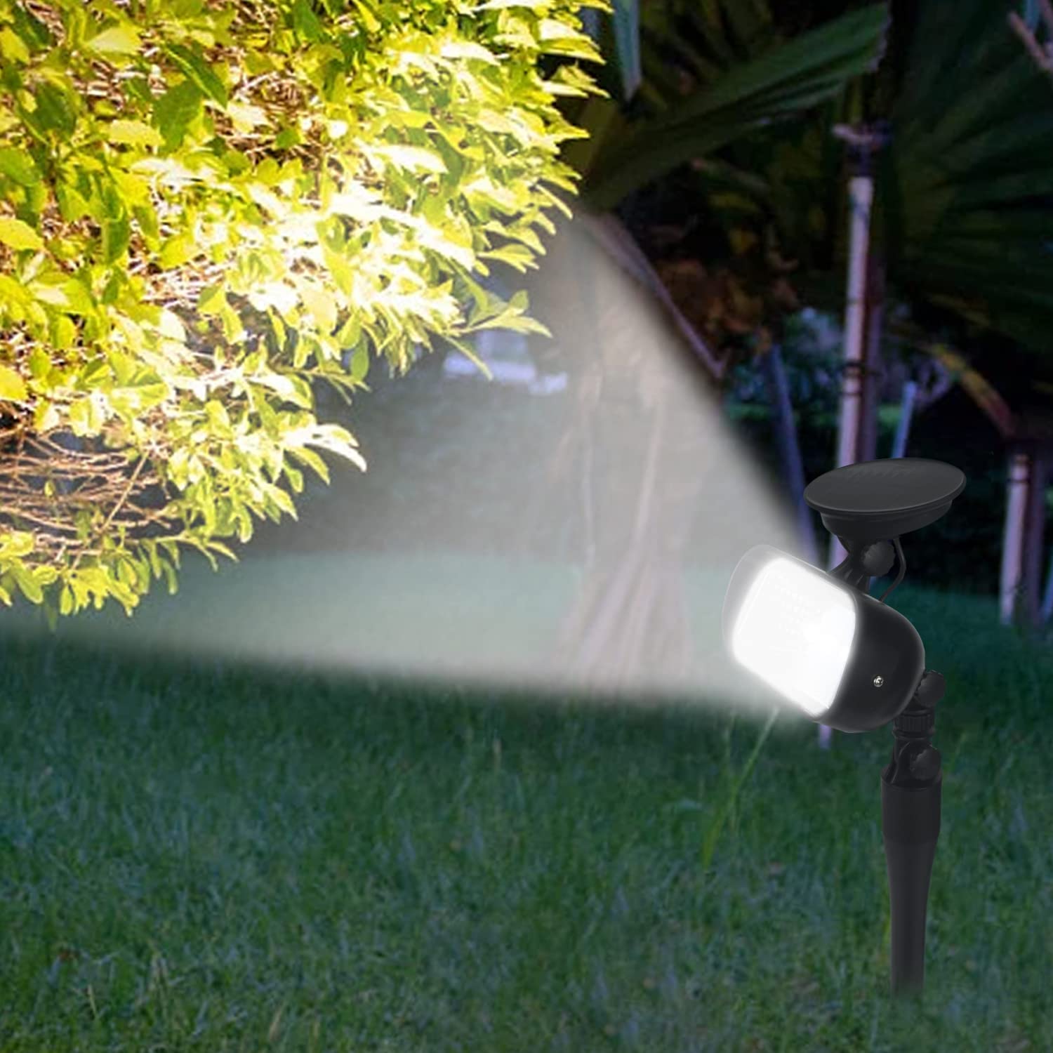 Bandiera a energia solare, 2 in 1 con staffa di montaggio per bandiere da 1 a 8,9 cm di diametro, super luminosa 4 LED per la maggior parte dei pali di bandiera
