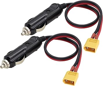 XT60   2  16AWG 12V   XT60  0.3m / 1ft/1  -  FPV