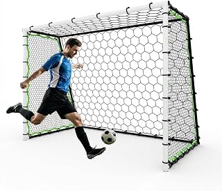 12Ft/10Ft/8Ft/6Ft Soccer Goals, Iron Frame with PE Net, Includes U-Shaped Ground Stakes