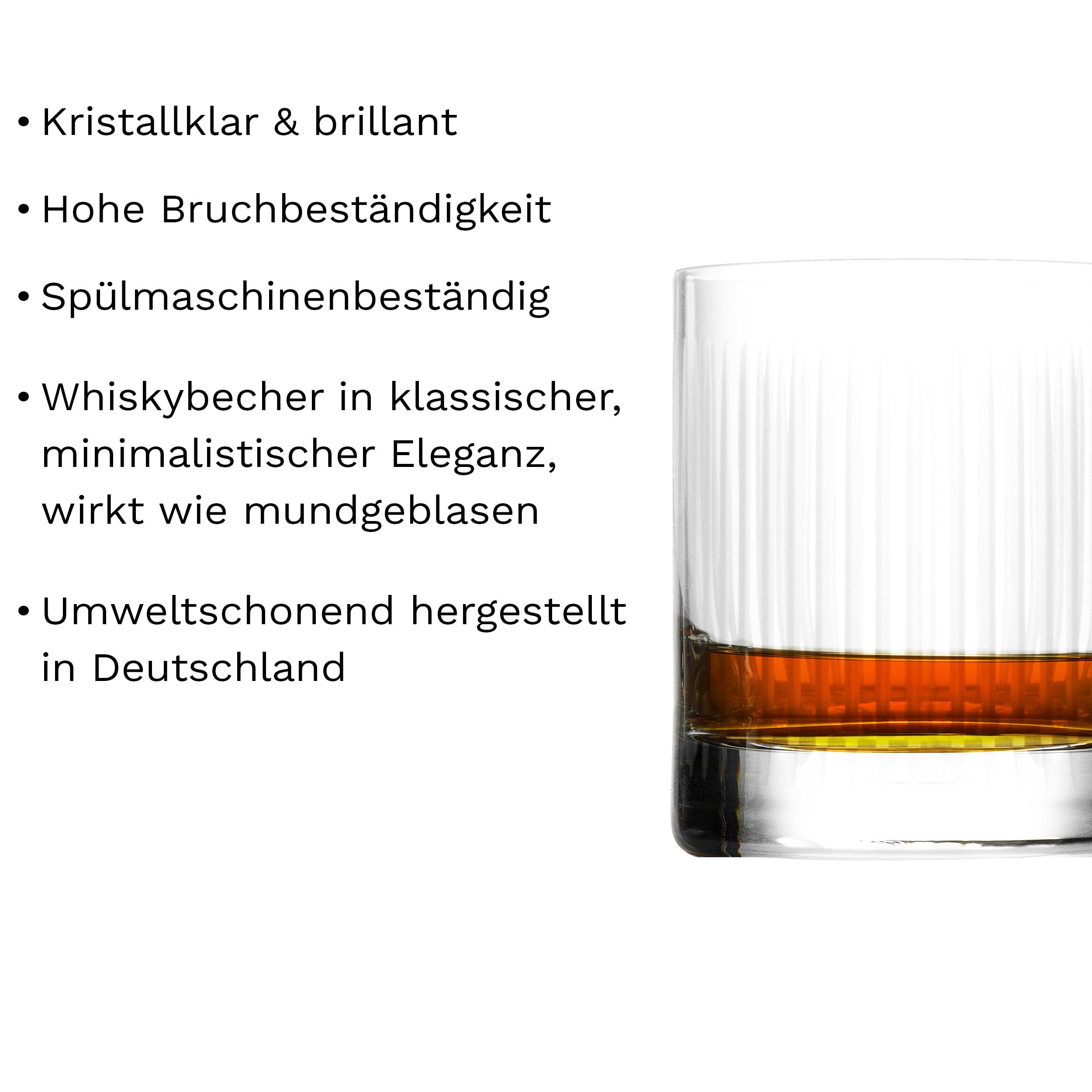Stölzle Lausitz NYB Soho Whiskygläser Tumbler 320 ml, 6er-Set | Whiskygläser und Tumbler im zeitlosen Design für Whiskygenuss, aus bleifreiem Kristallglas, spülmaschinengeeignet