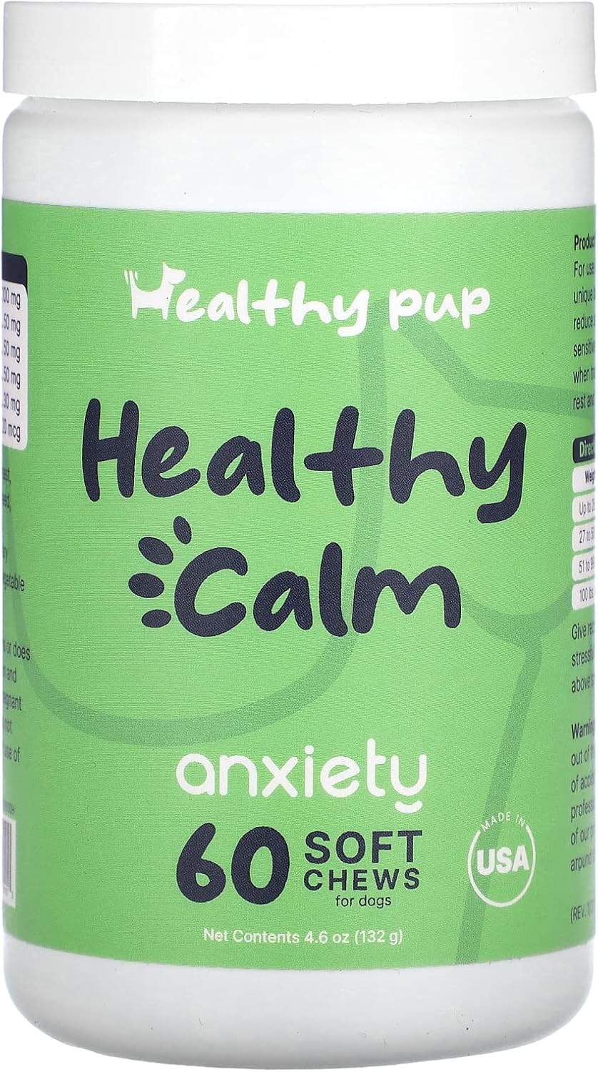Calming Chews For Dogs with Melatonin - 60 Delicious Soft Treats For Dog Anxiety Relief for Large and Small Dogs - Includes Chamomile,…