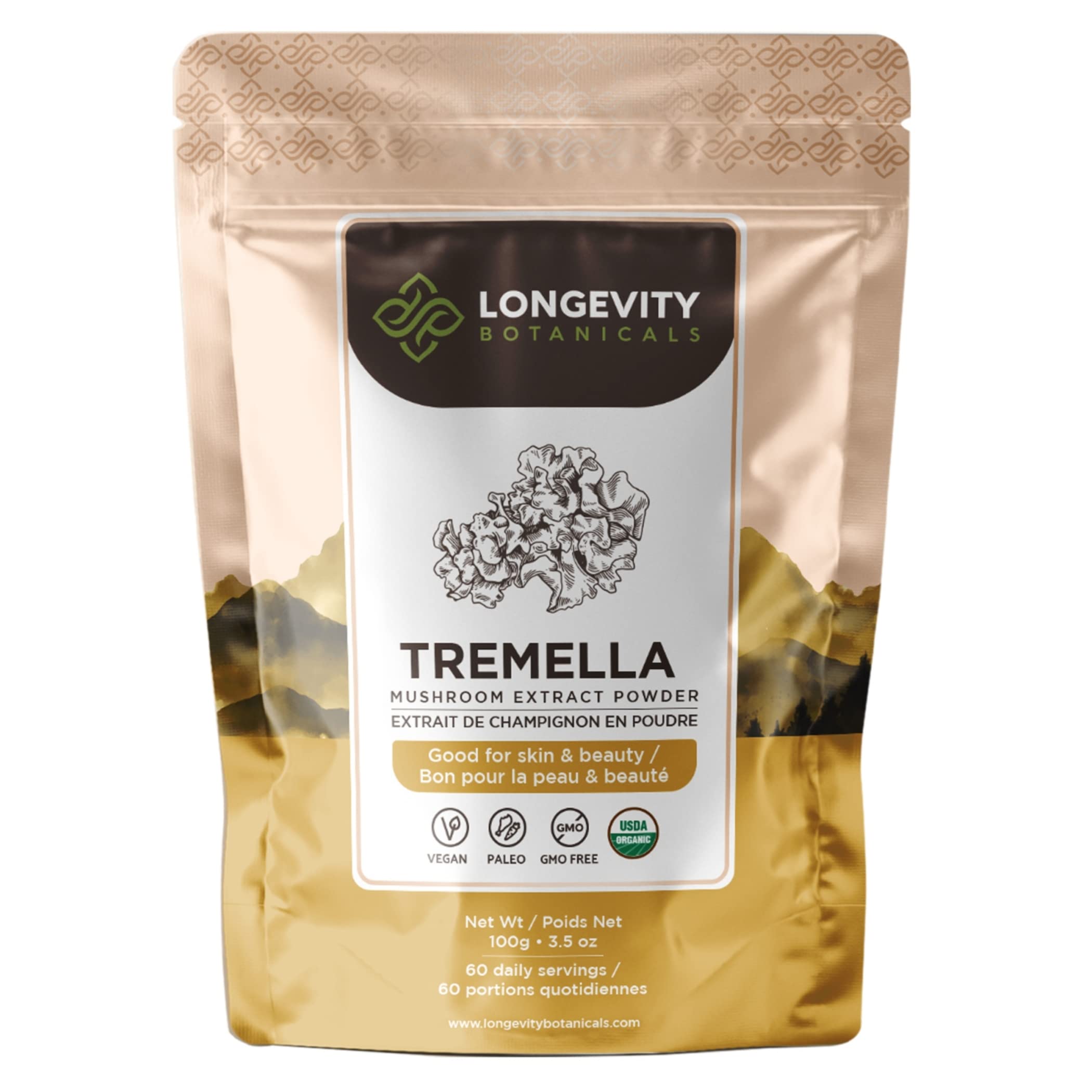 Buy Longevity Botanicals Tremella Mushroom Powder Ultra Concentrated