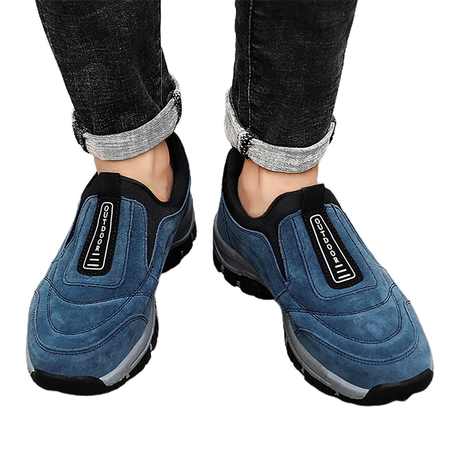Slip in Schuhe Herren Extra Weit - Slipper Sneaker rutschfest Laufschuhe Herren Leicht Atmungsaktive Freizeitschuhe Dämpfung Joggingschuhe Running Shoes Men Outdoorschuhe Bequeme Sportschuhe