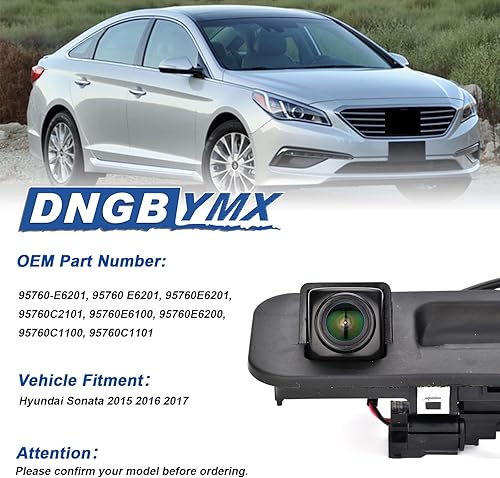 Miniatura 2 de Cámara de retrovisión trasera compatible con Hyundai Sonata 2015 2016 2017 Parking Park Assist Camera Reemplaza # 95760-E6201