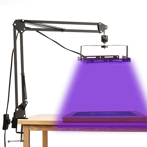 Miniatura 10 de Dorhui Pack de 2 Luces UV para Serigrafía, Total 50W Luz de Exposición UV LED para Serigrafía y Soporte de Luz para Kit de Cianotipos y Emulsión