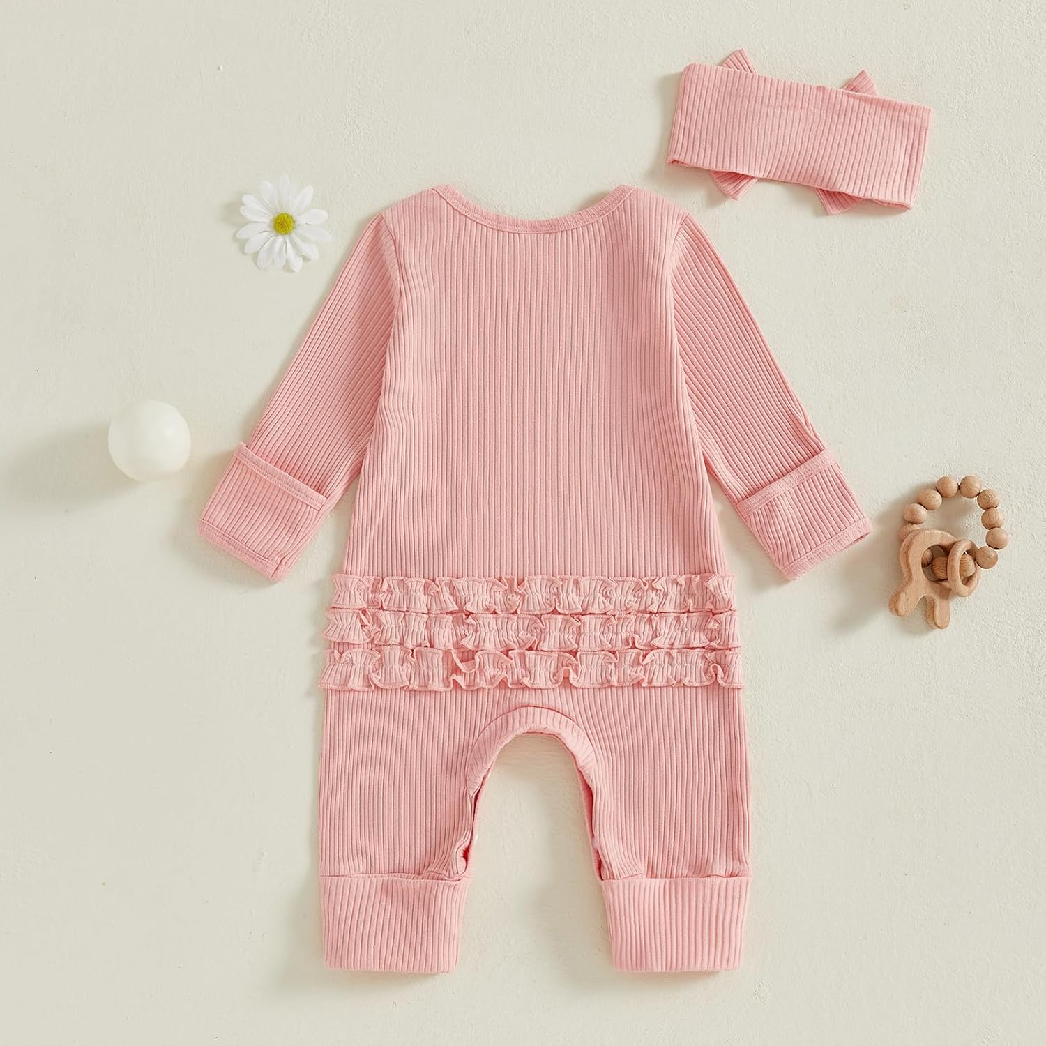 citgeett Baby Girl Newborn Clothes Football Golf Outfit Long Sleeve Romper Jumpsuit Infant Fall Winter Outfits Clothes - Image 6