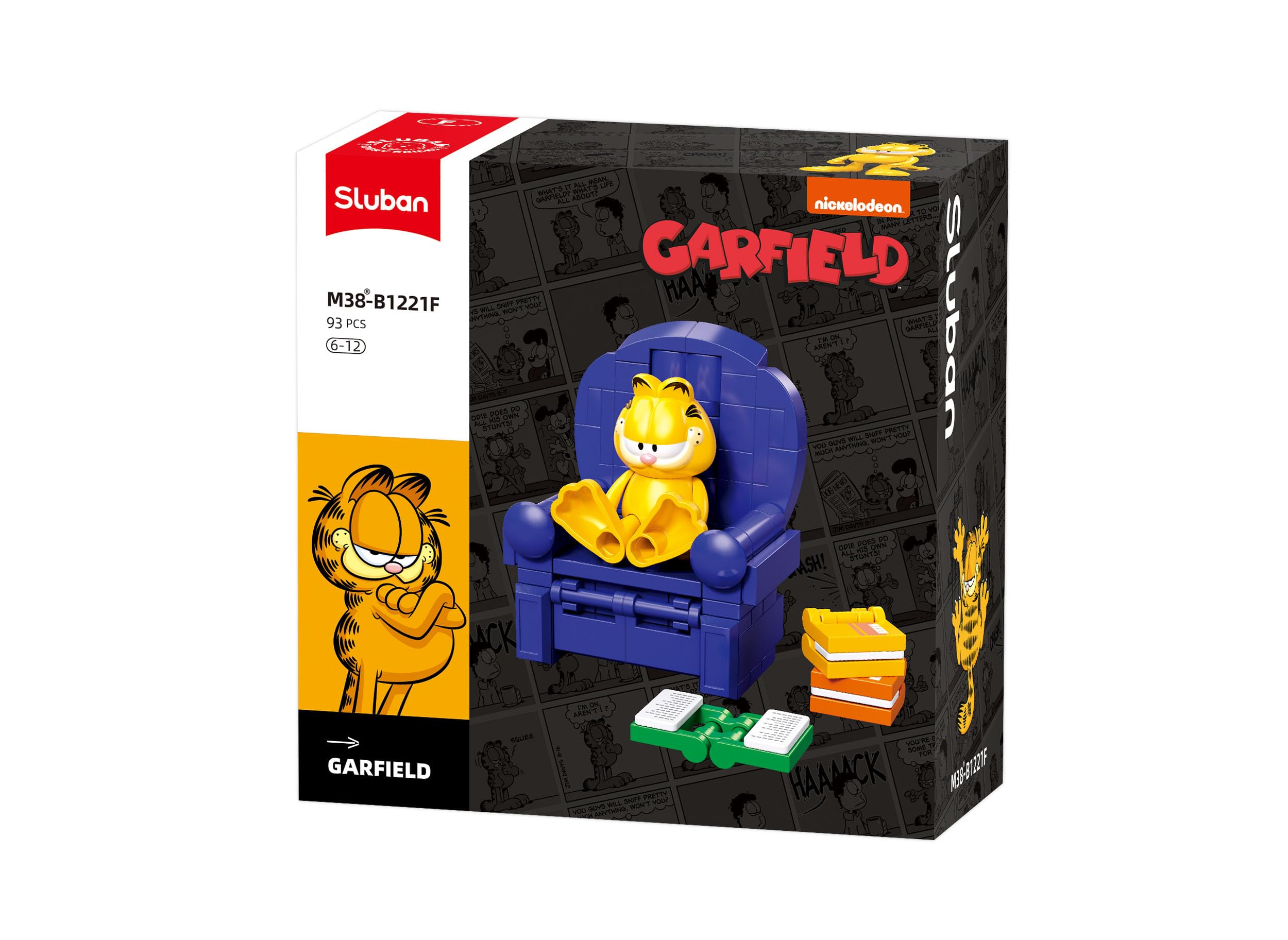 Sluban Garfield Design Set, Blue Chair, 93 Elements, for Children 6-12 Years, M38-B1221F