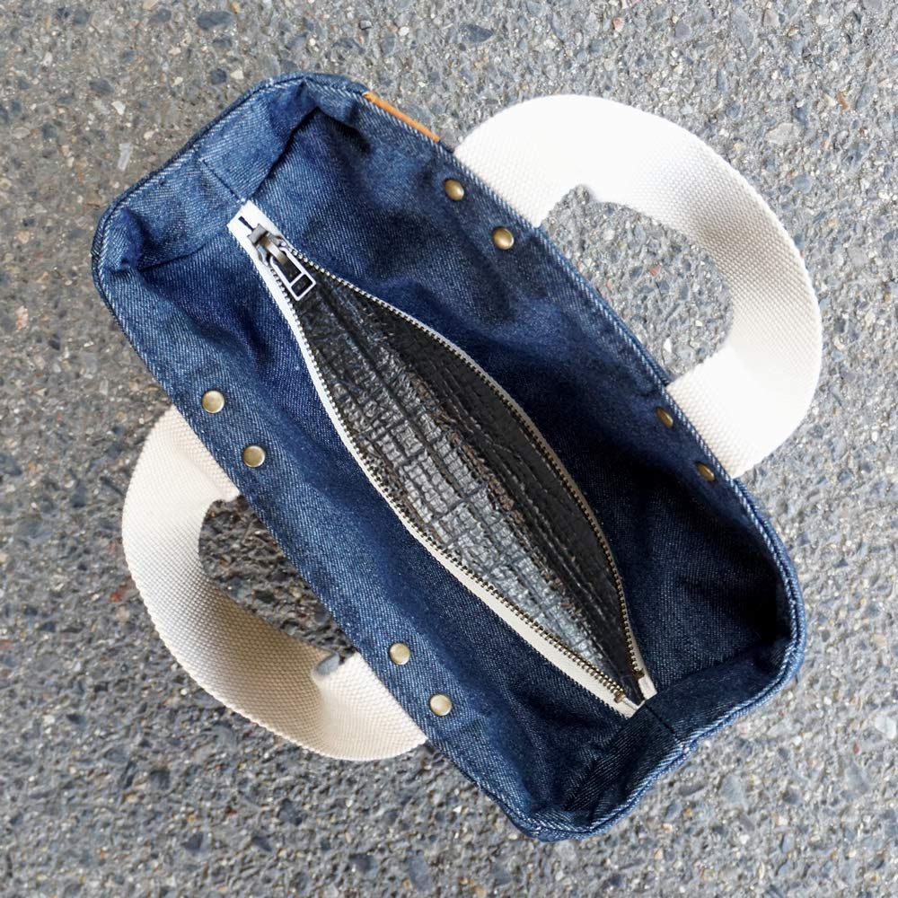 Amazon.co.jp: padou 【REUNION】 デニム 保冷 保温 スクエアトート  