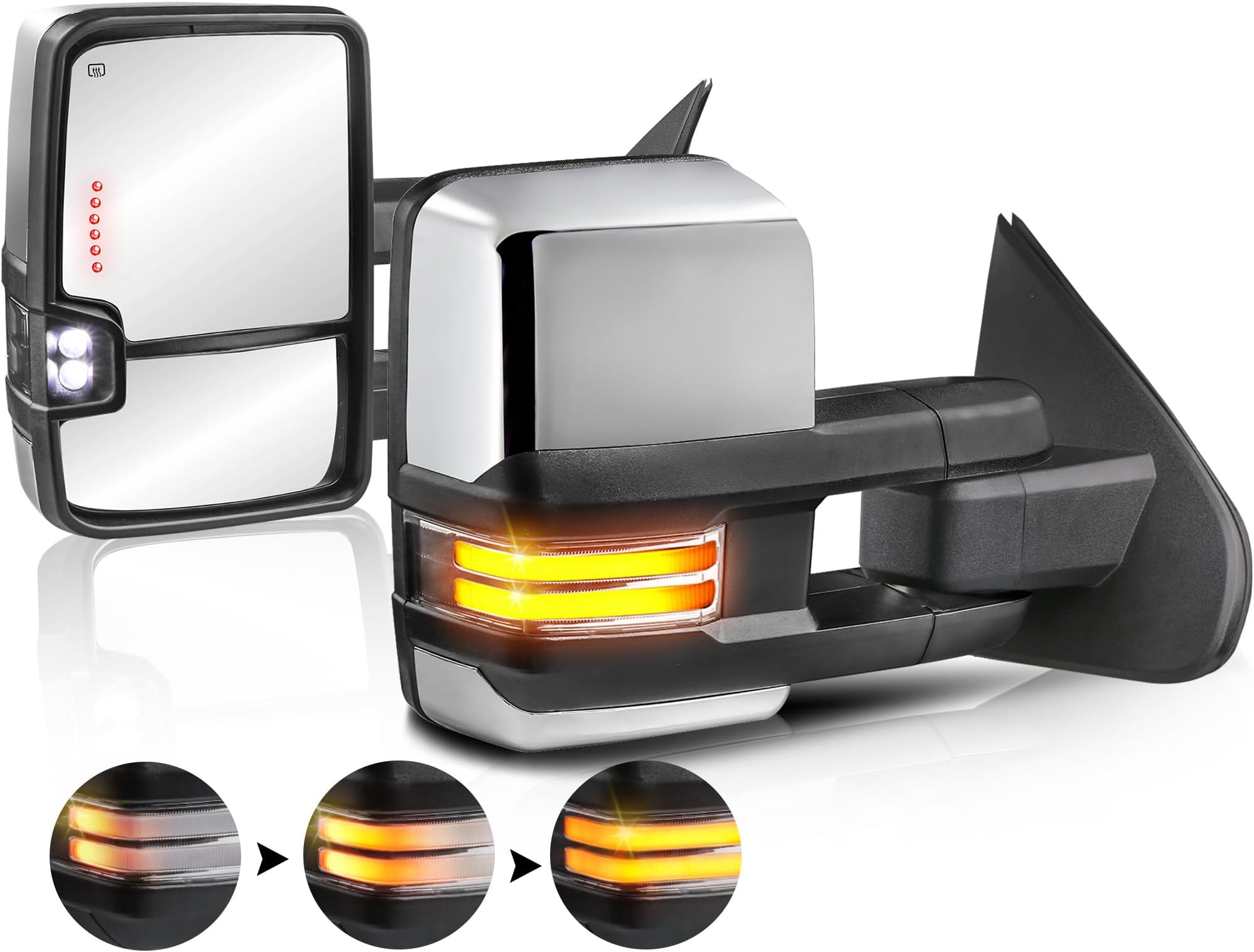 GM Accessories 23372181 Extended View Tow Mirrors In Chrome