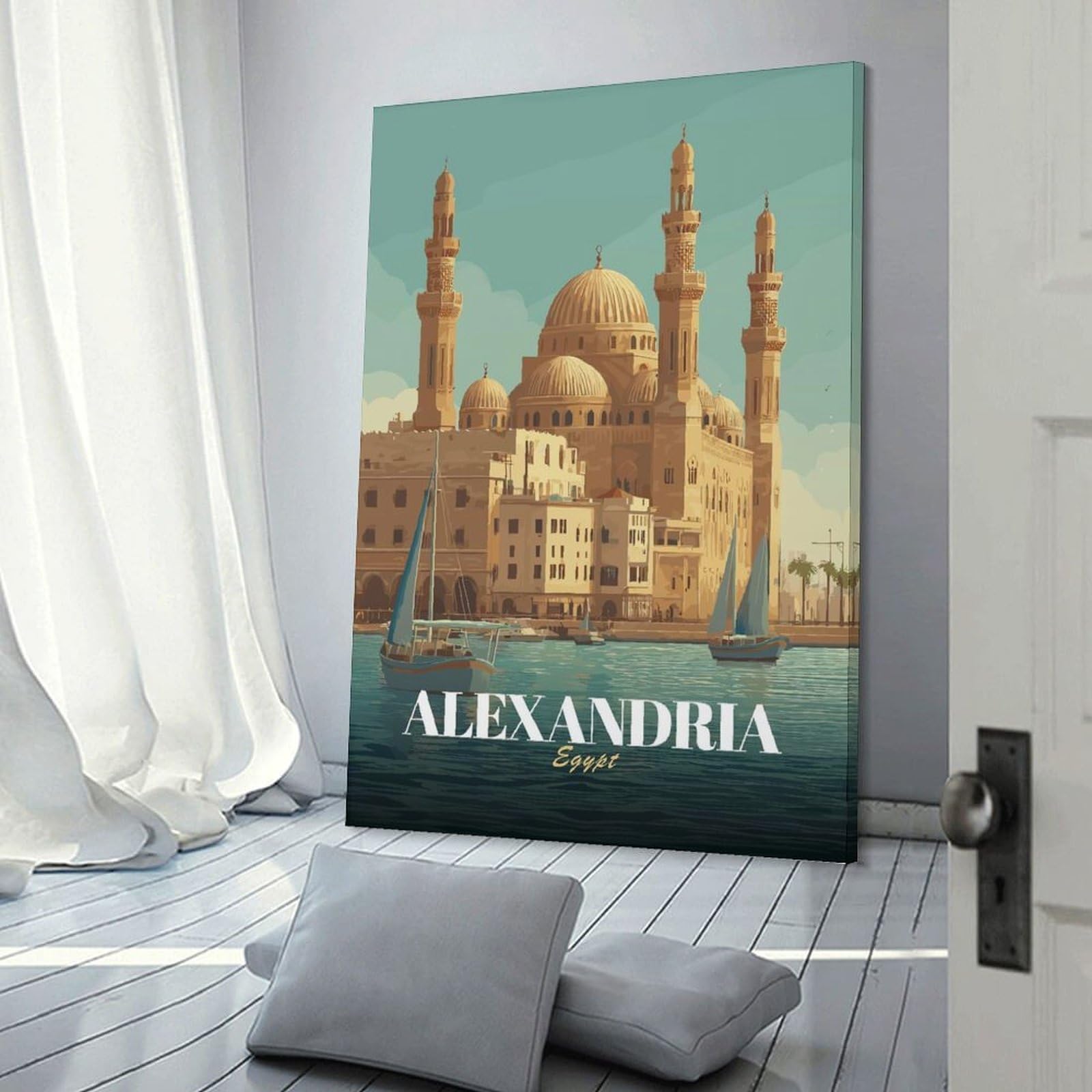 Junmoney Alexandria, Egypt Travel (3) Room Decor Wall Art, 20x30inch(50x75cm), for Office, Study Or Home Workspace, A Smart Decor Choice for Study Walls