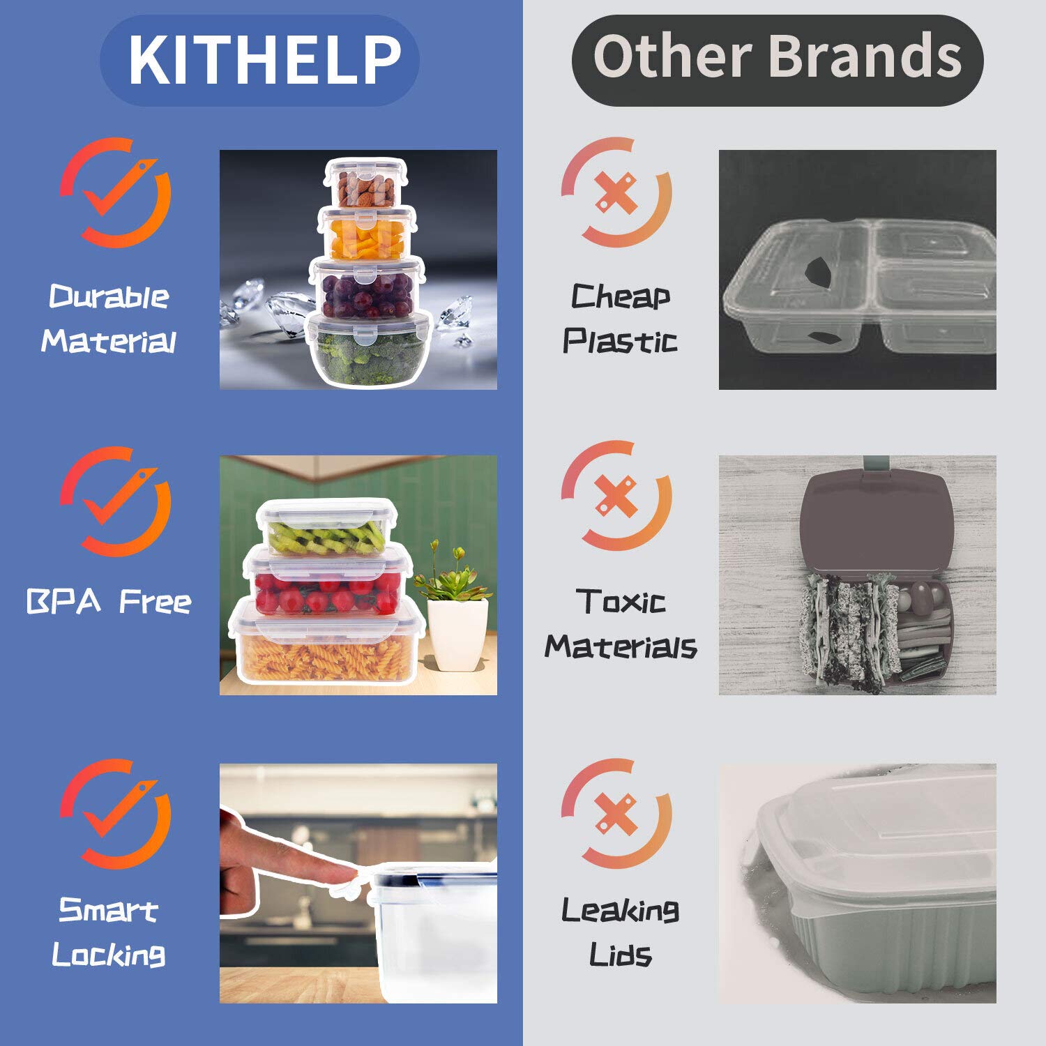 28 Pieces Food Storage Containers w/Lids EXTRA LARGE, Freezer