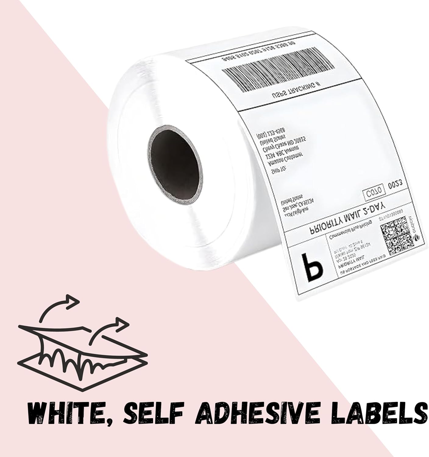 Deco Fluer Self-Adhesive Labels 4"x6" Ideal for Thermal Printer [Pack of 1-500 Label]