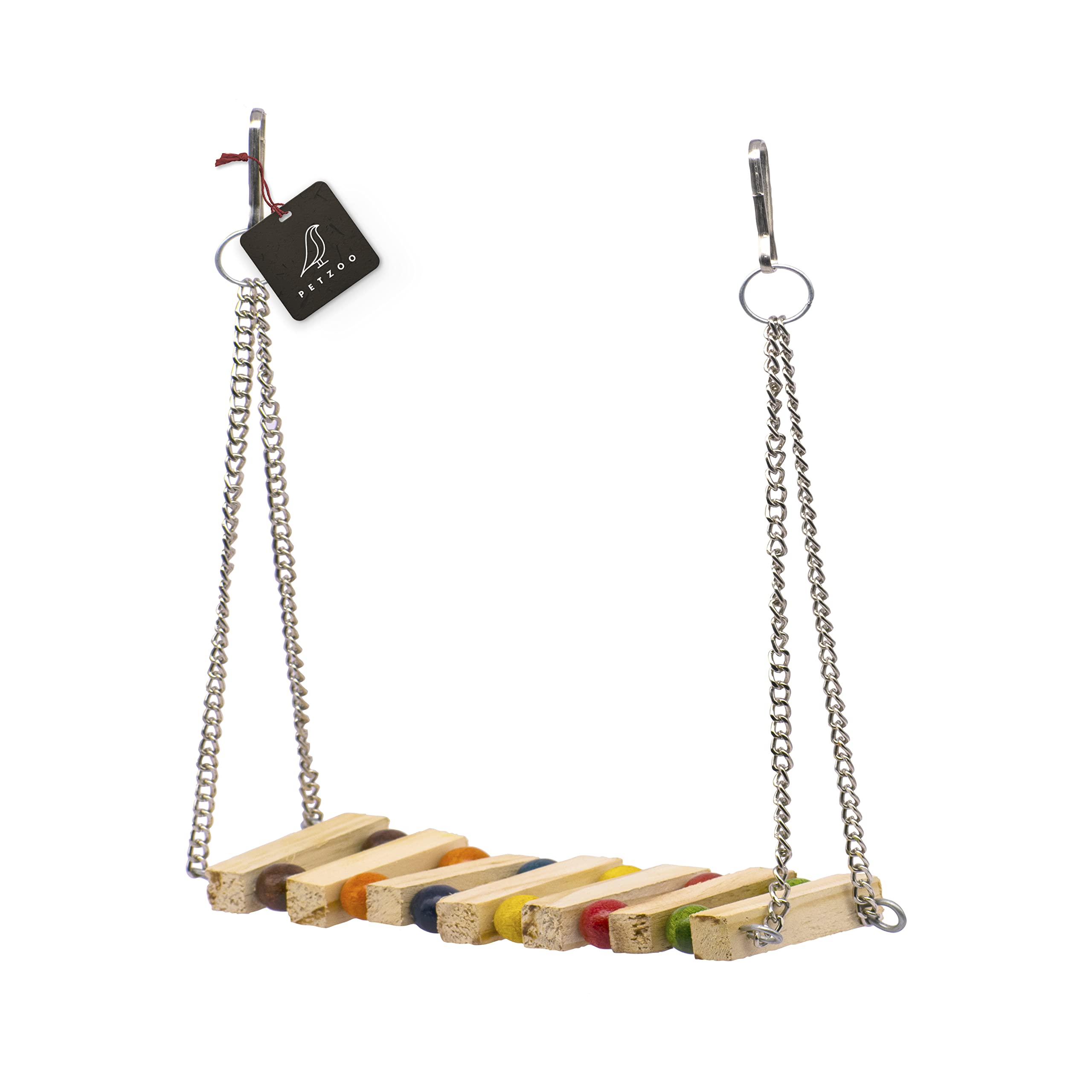 PETZOO Natural Wooden Swing Perch for Bird Cage & Parrots Natural & Wooden for Finches, Budgies, Love Birds, Parrots, Conure, African Grey, Cockatiels (B0BRG8NW84) Amazon Price History, Amazon Price Tracker