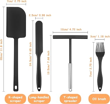 4 Pcs Crepe Pancake Spreaders and Spatula, for Cooking and Baking