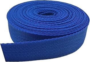 Correa de cincha, correa de cincha de nailon, cincha de polipropileno de 3/4 pulgada de 20 mm, cincha de nailon for tapicería (color: azul, tamaño: 20 mm/5 yardas) (color: blanco, tamaño: 20 mm/5 yard