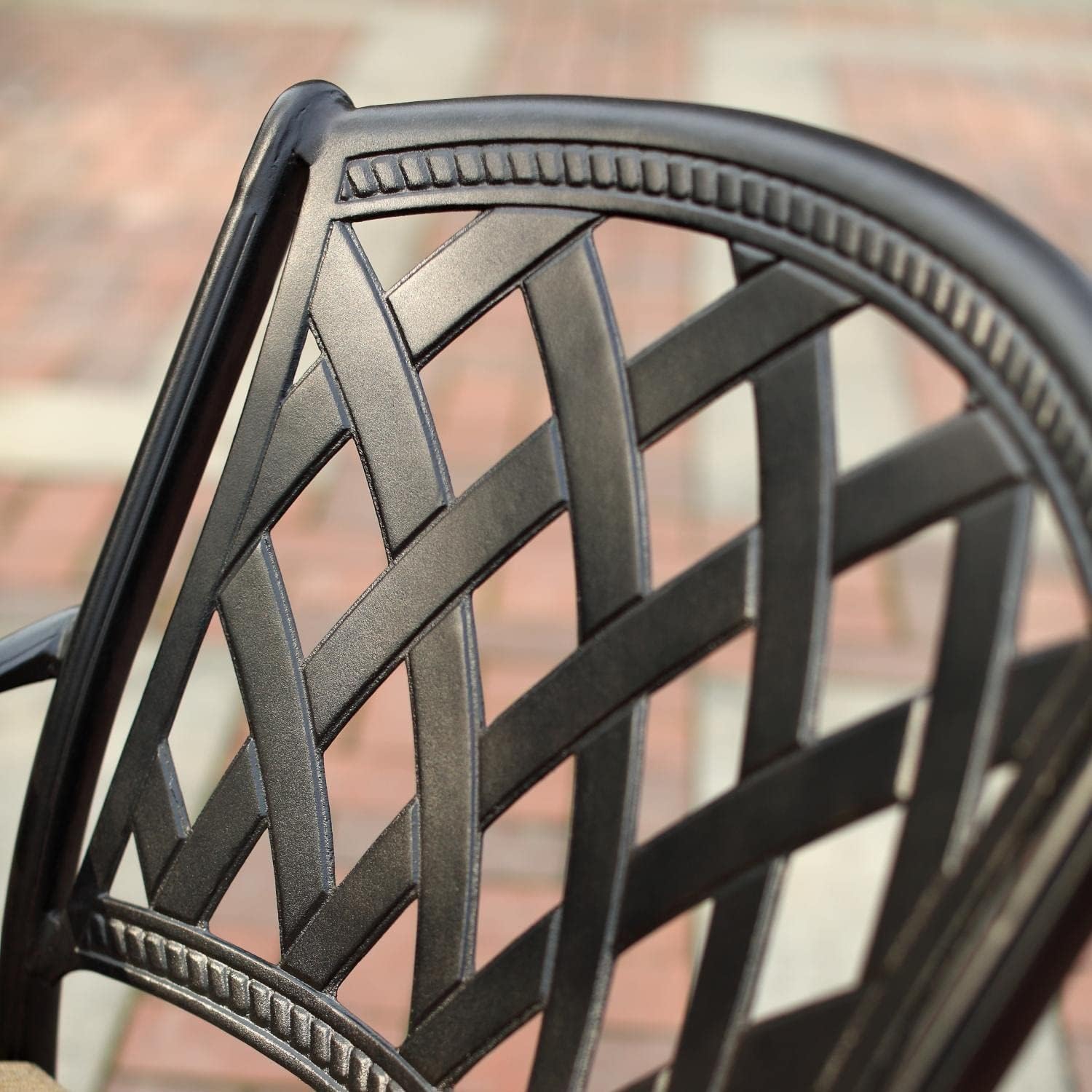 Darlee Ocean View 9 Piece 64" Square Patio Dining Set in Bronze