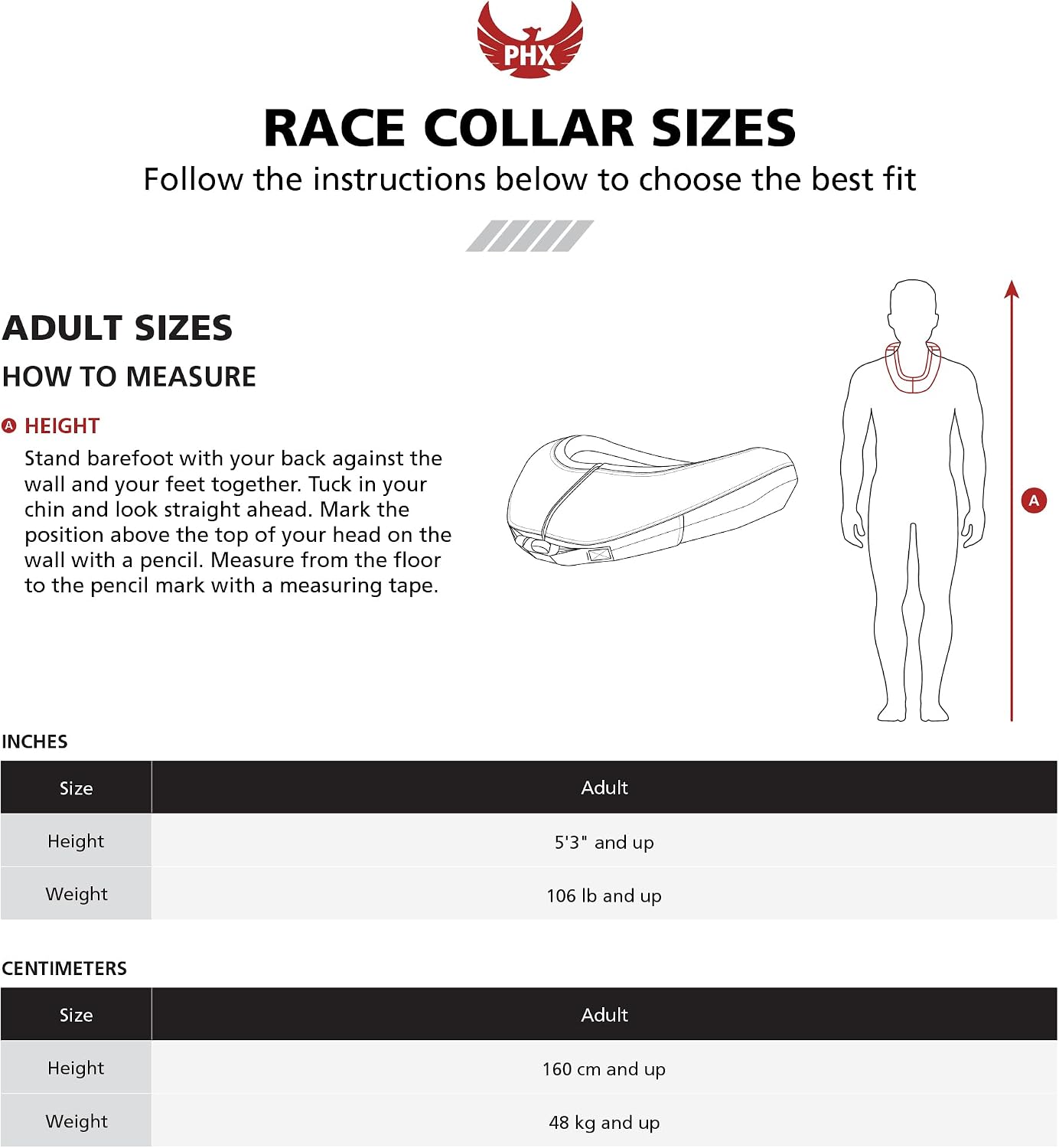 PHX Helios Surge Race Collar Neck Brace, Lightweight Motorcycle Neck Protector for Motocross Dirt Bike ATV Karting Downhill MTB, Youth & Adult, Black