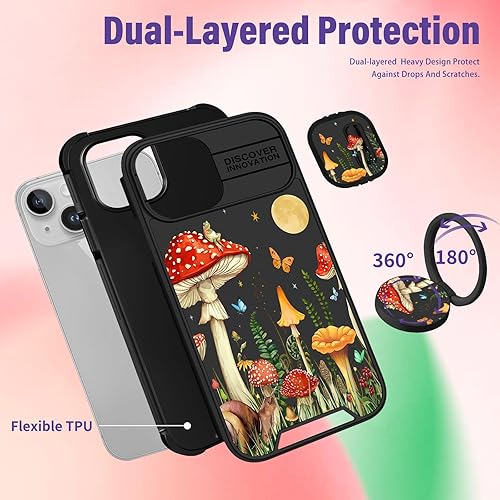 Miniatura 691 de Funda 2 en 1 para iPhone 11 para mujer, linda funda para teléfono para niñas, diseño de mariposas y flores, diseño Kawaii bonito y único con funda