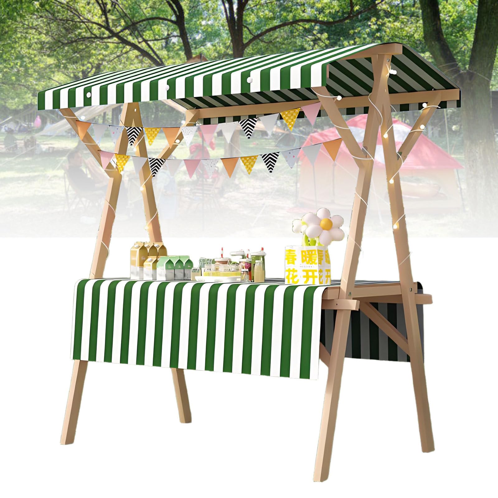 Stand de vente en bois léger pliable restauration de rue