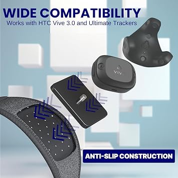 Skywin VR Tracker Belt & Strap Bundle for HTC Vive & Oculus Quest 2 (Black, 1 Belt, 2 Hands, 2 Feet)