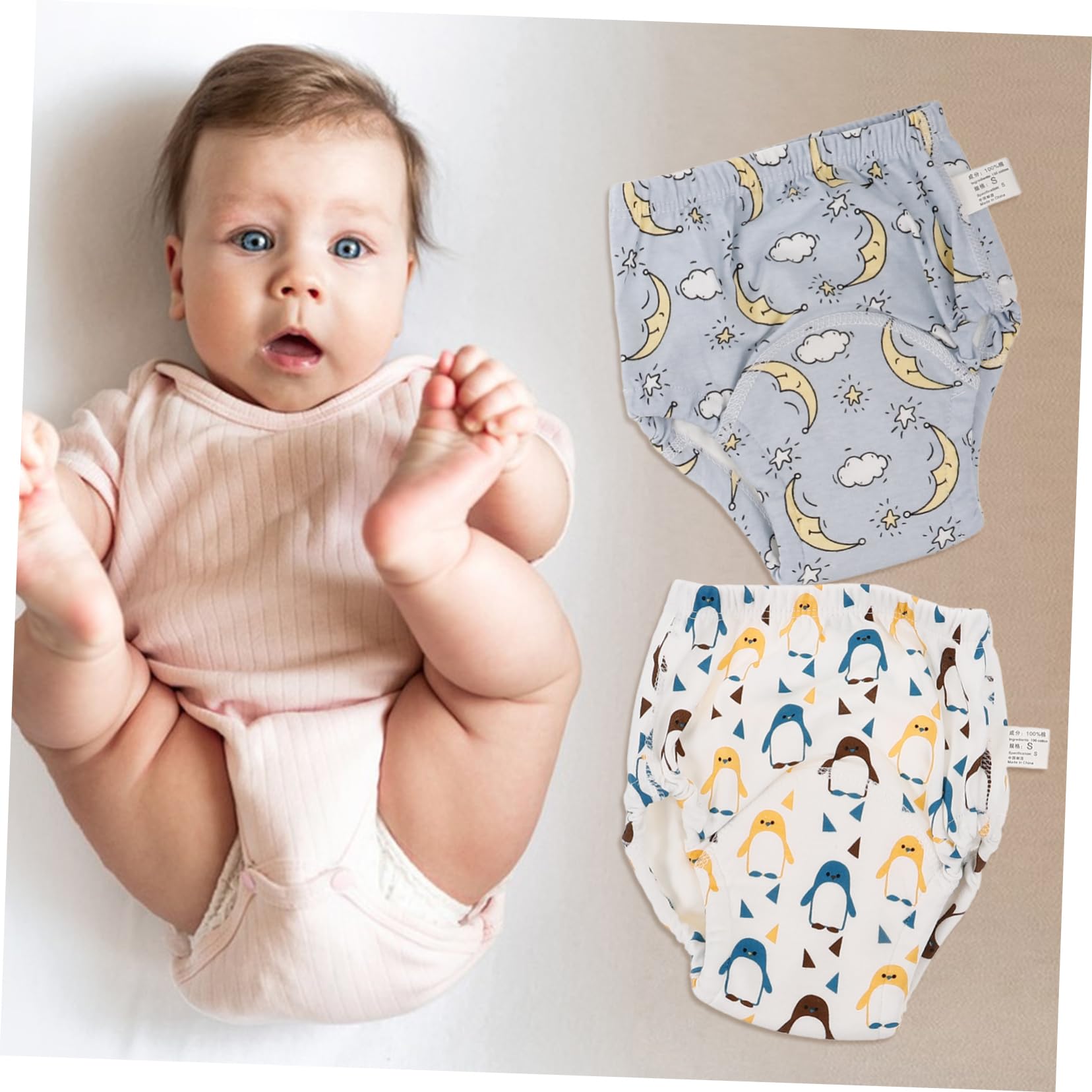 Wiederverwendbare Trainingshose aus Baumwolle 6 Stück-pack S für Babys | Waschbar und Baumwolle, Passform, Auslaufsicheres Design, Bequem für Neugeborene 0 bis 9kg