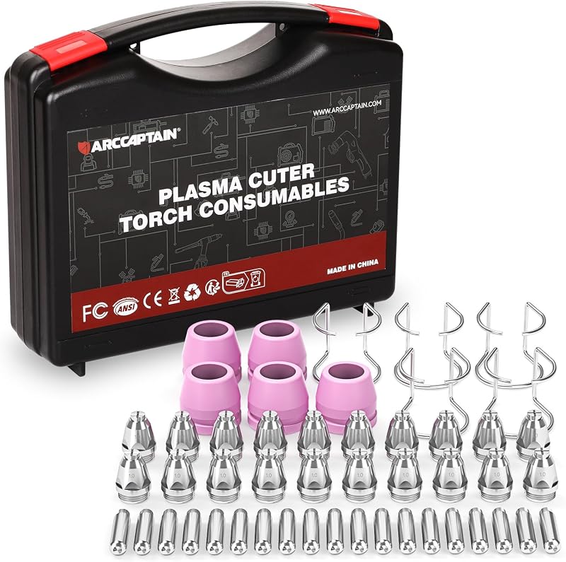 ARCCAPTAIN AG-60 Plasma Cutter Torch Consumables, 50Pcs .040''
